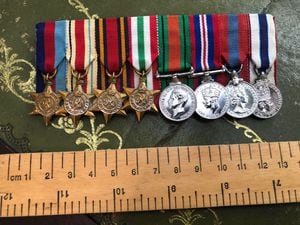 A set of medals was left behind after the parade