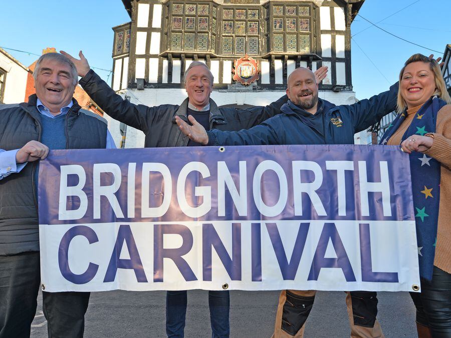David Gough, Christian Lea, James and Nicky Gittins are all hoping to bring the Bridgnorth Carnival back with a bang this year