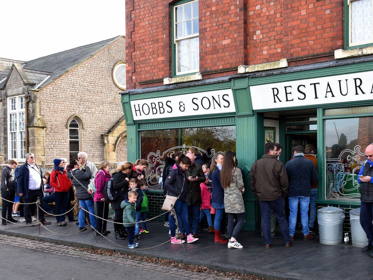 What is more British than queuing for fish and chips? A scene at the Black Country Living Museum 