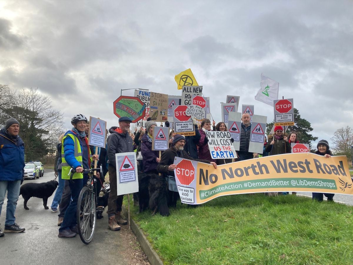 Protestors against the North West Relief Road