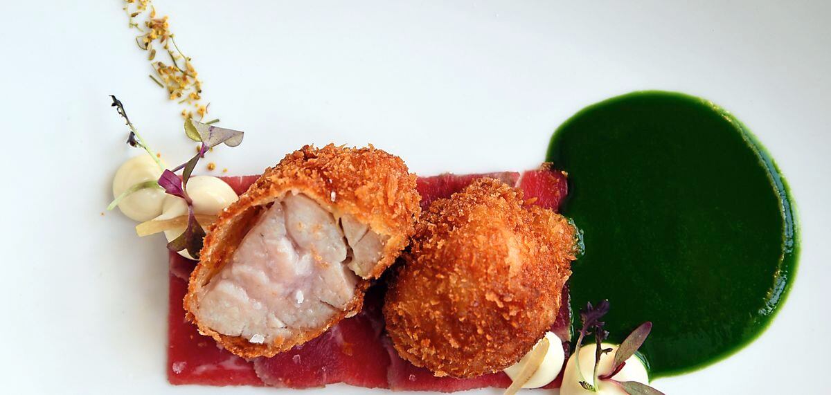 Delicate delight – rose veal with sweetbread, oyster mayonnaise, watercress and lemon