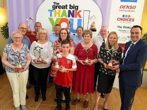 All the winners at last year’s event gathered together with Martin Wright to celebrate their accolades following the gala ceremony at Hadley Park House Hotel