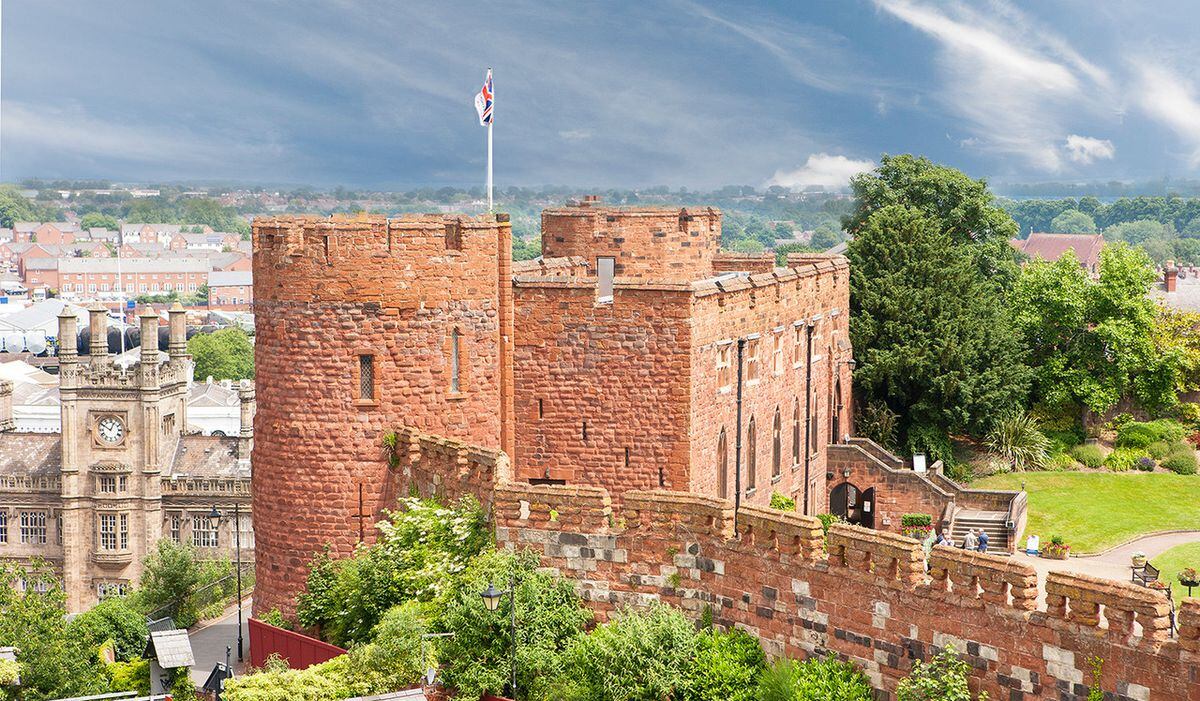 Shrewsbury Castle viewed from the library