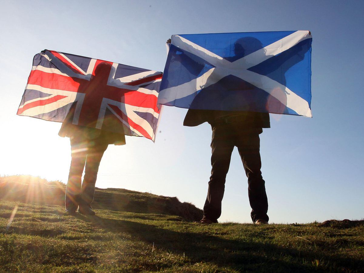 Scottish and UK flags