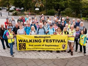 The first walks of Wellington Walking Festival 2023 set off from Wellington Civic & Leisure Centre