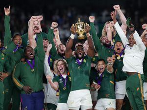 File photo dated 02-11-2019 of South Africa's Siya Kolisi lifting the 2019 Rugby World Cup trophy. The Scots begin against the formidable Springboks, who were tournament winners in 1995, 2007 and 2019 Issue date: Friday September 1, 2023..