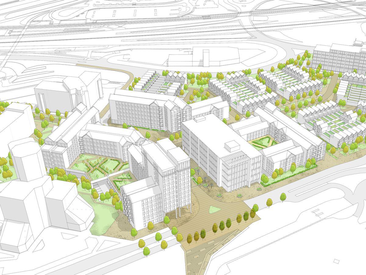 An artist's impression of the Station Quarter project in Telford
