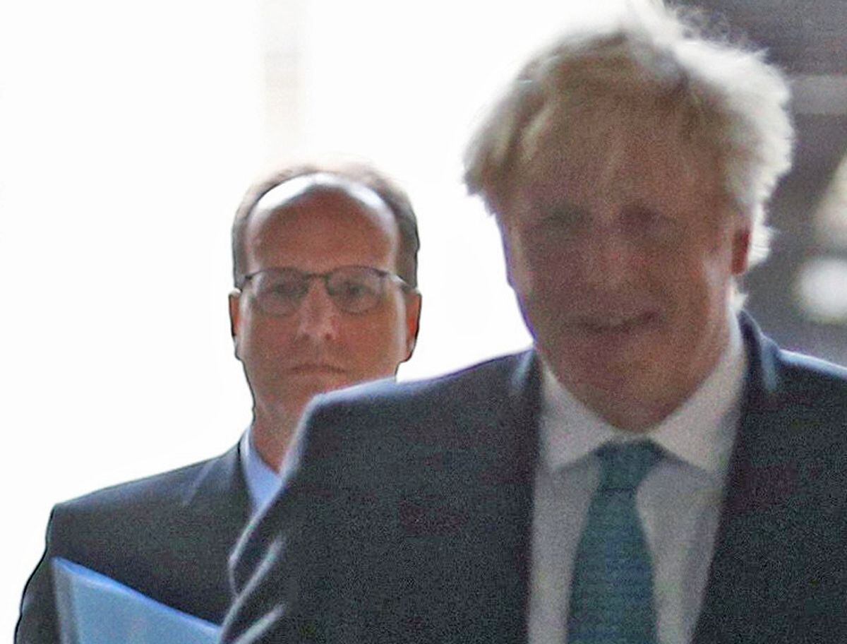 Martin Reynolds, principal private secretary to the Prime Minister, with his boss Boris Johnson
