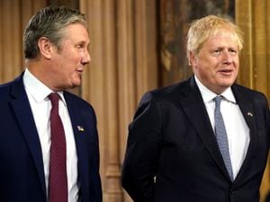 Awkward: Boris Johnson and Sir Keir Starmer before the Queen’s Speech