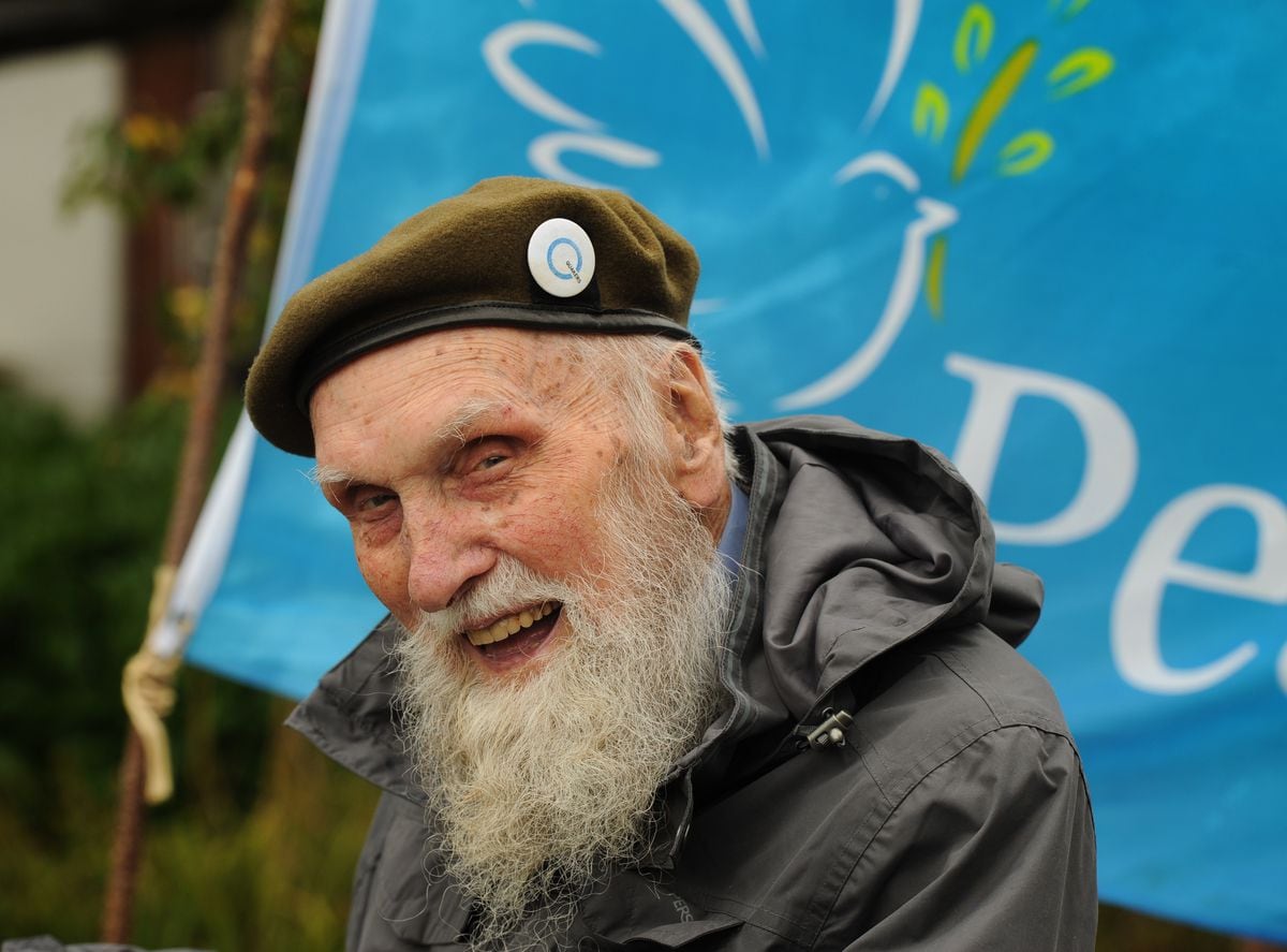 George, 95, campaigns for peace