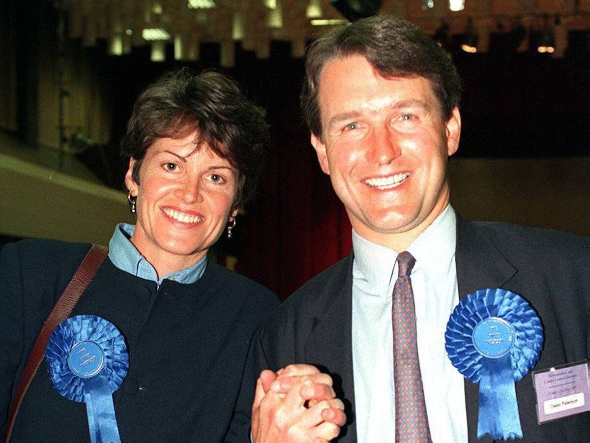 Owen Paterson with wife Rose on the night he was elected to parliament in 1997