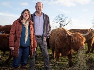 Highland Cattle with Clare and Ian. Picture: Countryside Magazine   
