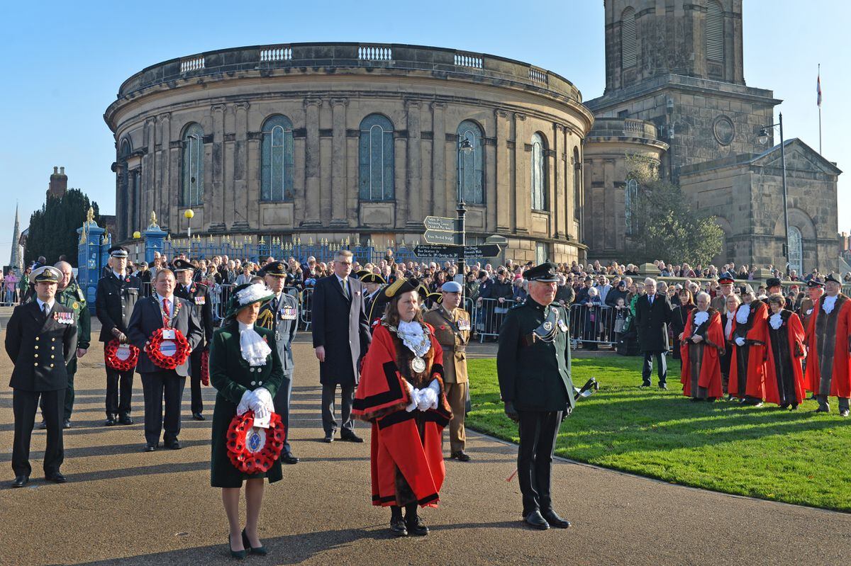 Shrewsbury Remembrance parade 