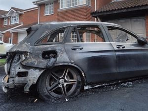 A car was ruined by fire in Thornton Park Avenue, Muxton, Telford