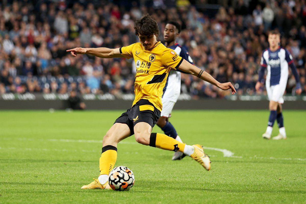 Hugo Bueno fires home to make it 2-1 to Wolves in the PL Cup Final at West Brom (Getty Images)