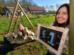 Sisters Holly Underhill and Sophie Zytke at the Larch Barn where they will be offering half-term activities for youngsters