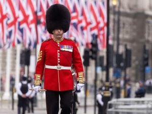Garrison Sergeant Major WO1 Vern Stokes makes his way down to Houses of Parliament. Picture: MoD Crown 