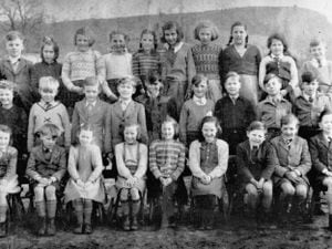 These are juniors at Clive School in 1950. Cliff Murray, who emailed in the picture – which he is on – says: "A lot of the people in the photograph have now passed away. My name is Cliff Murray although my proper name is Robert Murray. I'm sorry the quality is so poor but after 70 years all qualities are very poor." A key with the photo gives these names: Back row - Jim Sands, Joyce Groome, June Mason, Sylvia Bucknall, Ann Hotchkiss, Wendy Coppen, Sybil Groome, Audrey Ellis, Mary Ratcliffe, Leslie Fowles. Middle row: Barbara Davies, unknown, Ray Jones, Keith Dorsett, Colin Dodd, Dennis Powell, Freddie Jones, Brian Ellis, Philip Ratcliffe. Front: Ann Willis, John Davies, Ann Le Cornu, Valerie Reed, Gwyneth Jones, Audrey Davies, Cliff Murray, Michael Groome, Leonard Gifford.