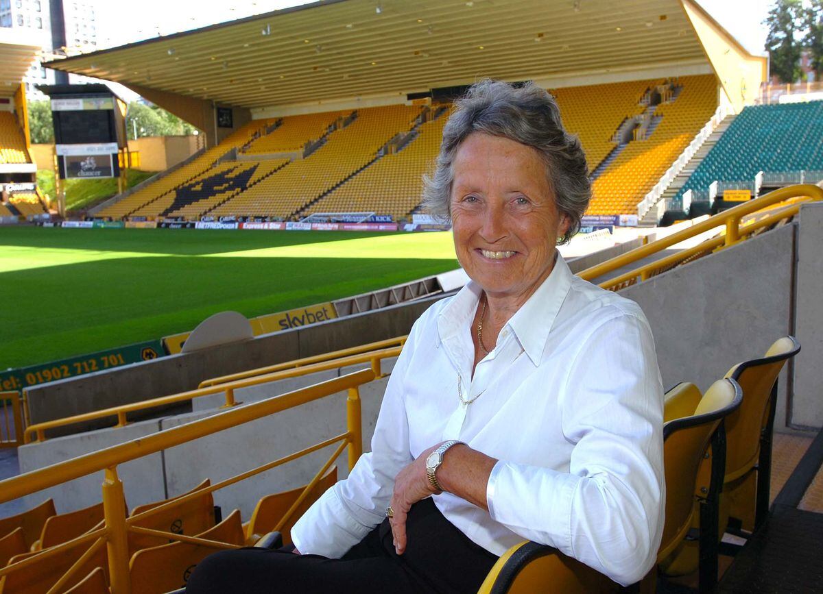 Rachael Heyhoe Flint at Molineux, where she became a director in 1997
