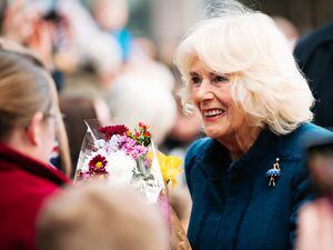 Camilla, Queen Consort, visits Southwater One in Telford.