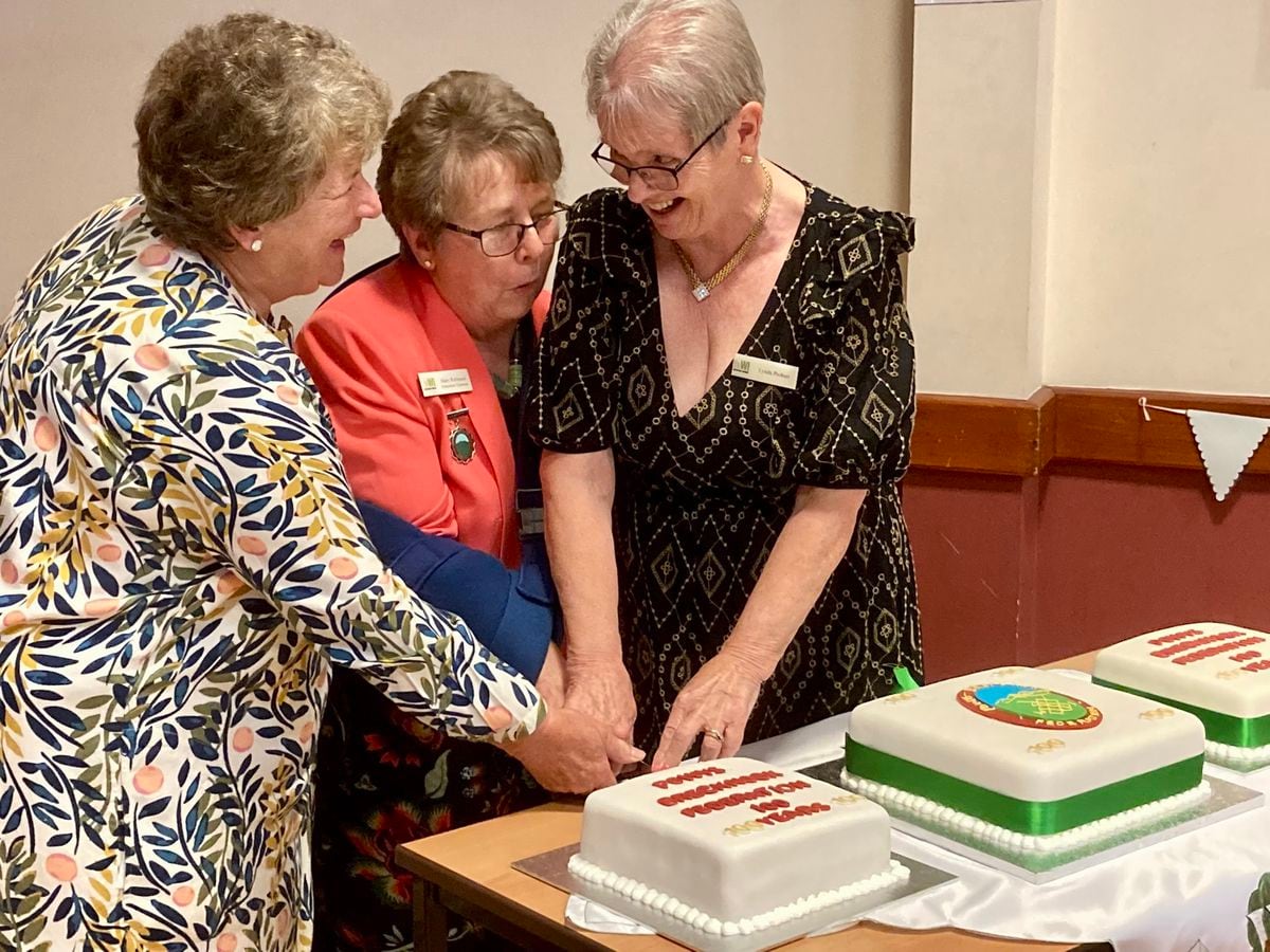 Members of Powys Brecknock WI celebrating their Centenary