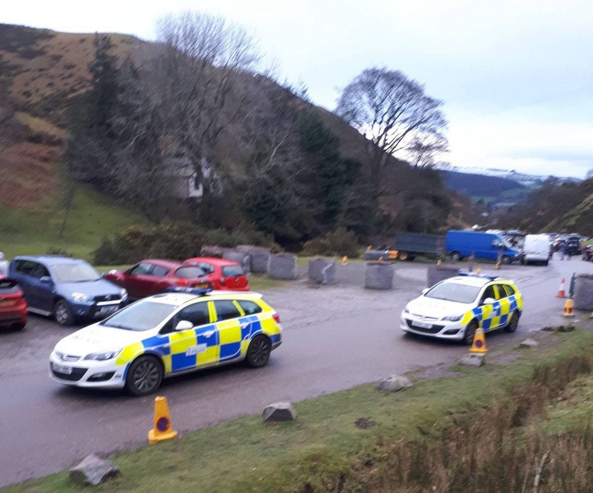 The situation at Carding Mill valley on Sunday. Photo: South Shropshire safer neighbourhood teams