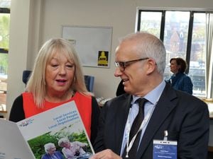 Heather Osborne, chief executive of Age UK, Shropshire Telford & Wrekin, and Kevin Moore, deputy chief executive and director of operations
