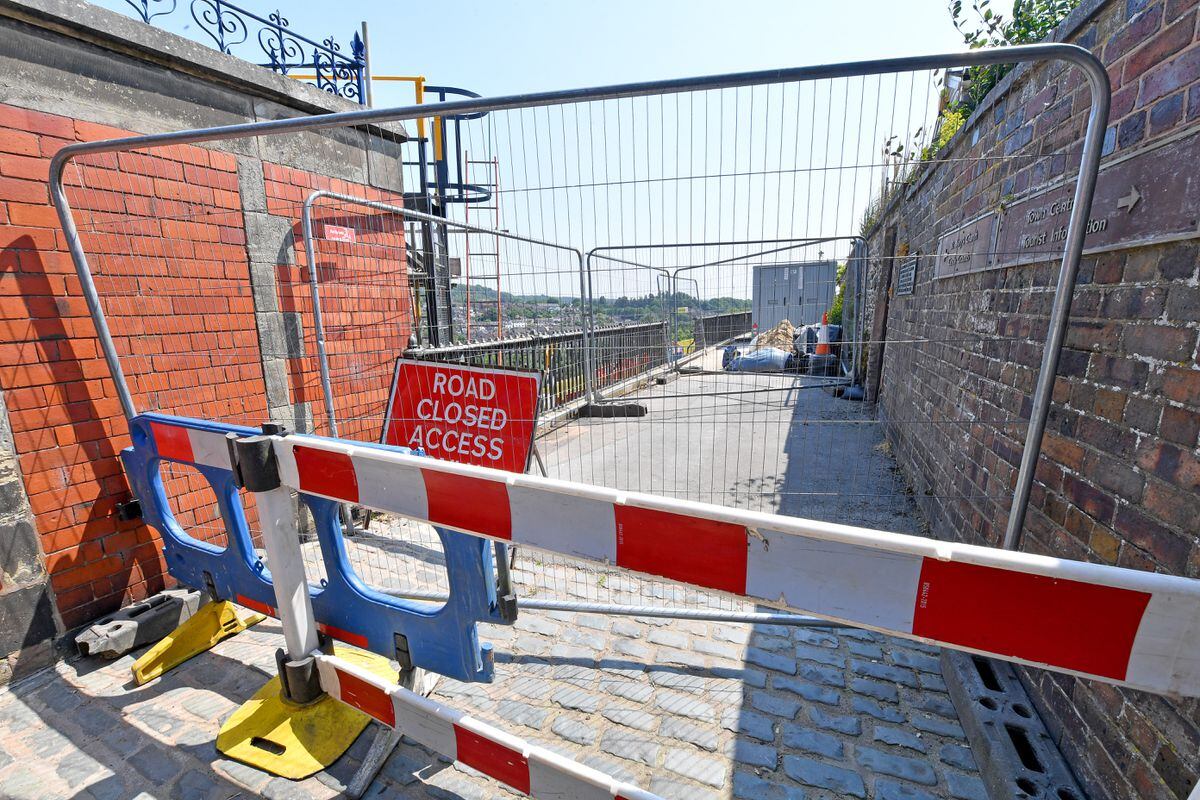 Ongoing work at Bridgnorth Cliff Railway 