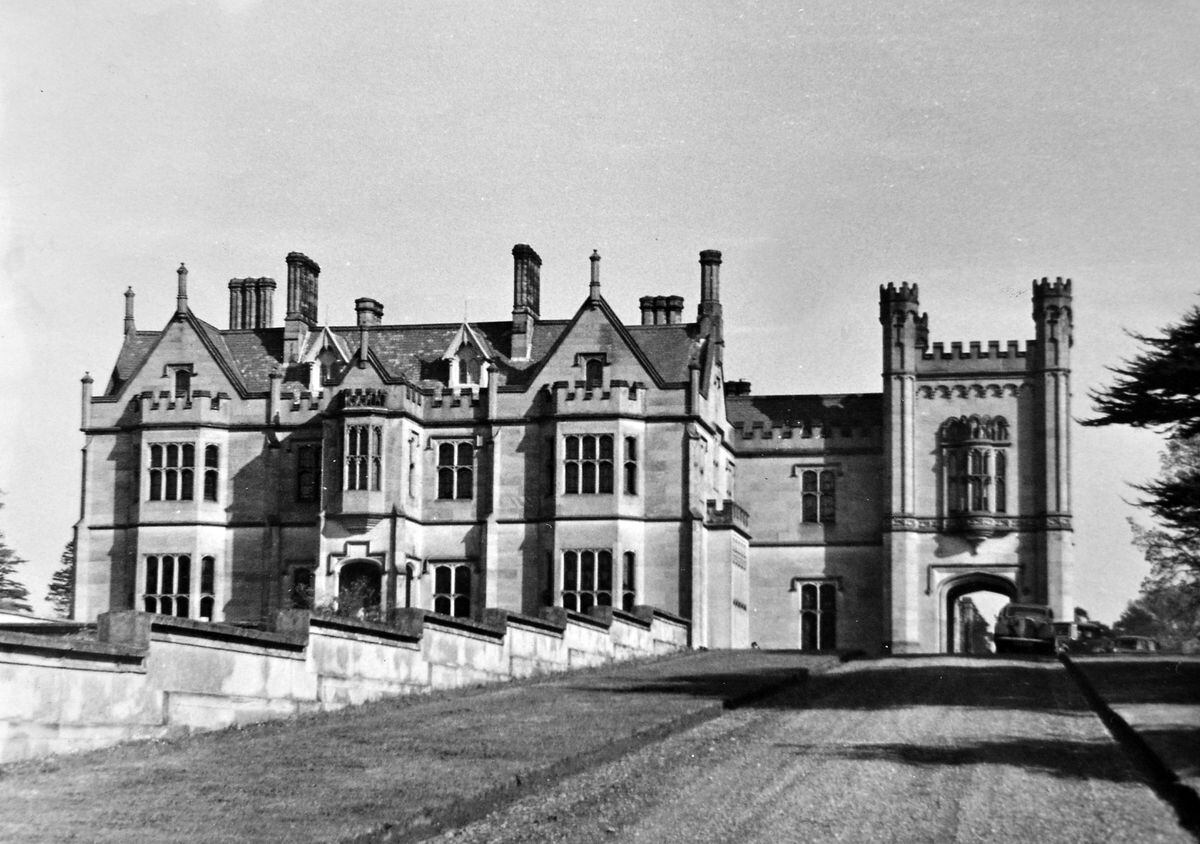 Oteley Hall, Ellesmere. This is a print in the Shropshire Star picture archive