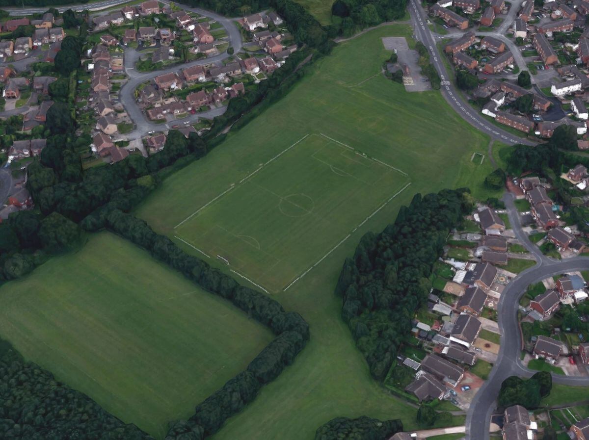 The boy was attacked at Leegomery playing field, pictured. Photo: Google