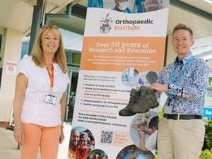 Pictured is Debra Alexander, Charity Fundraiser for the Orthopaedic Institute; and Stacey Keegan, Chief Executive at RJAH.