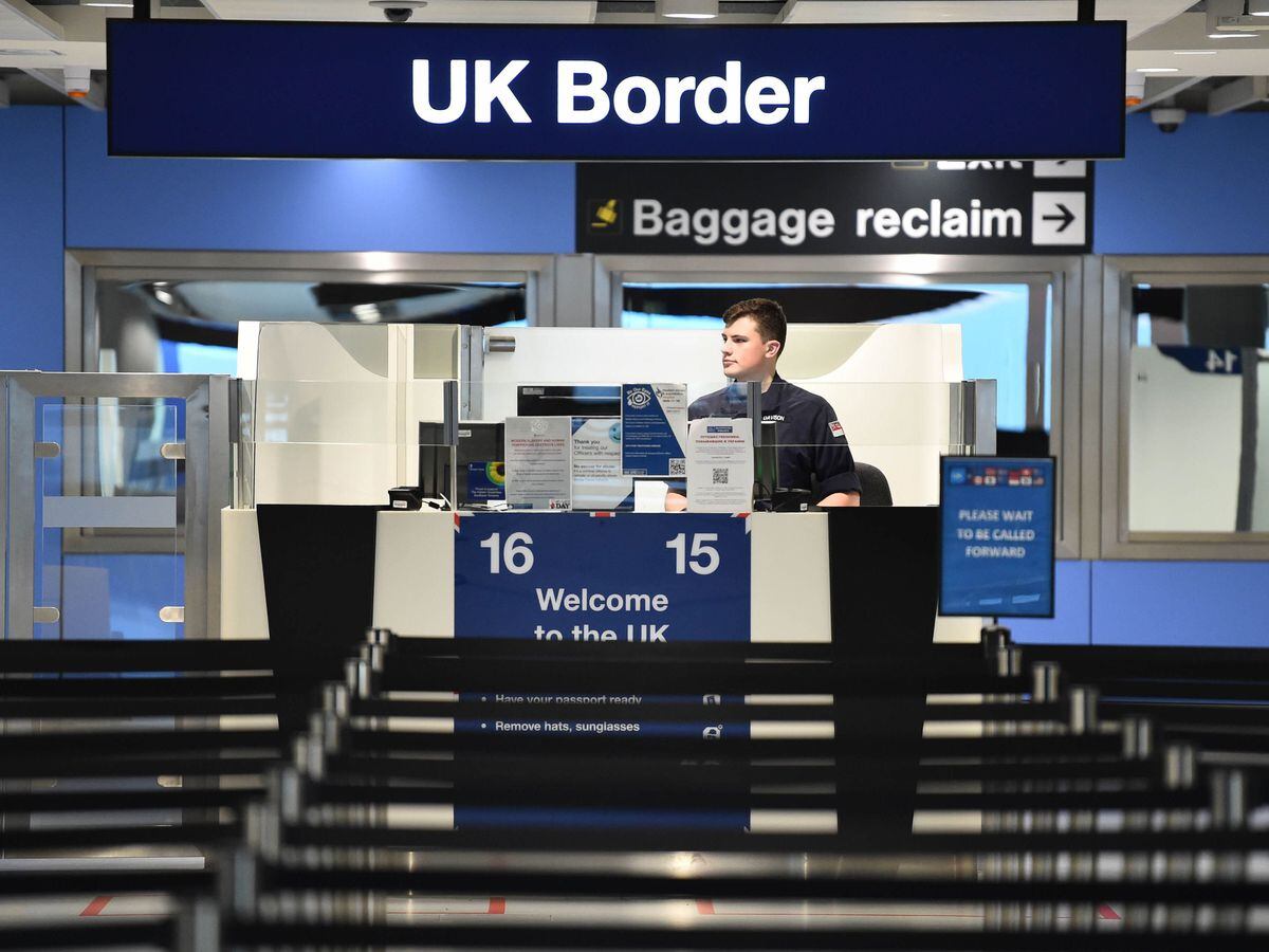 A UK border control point