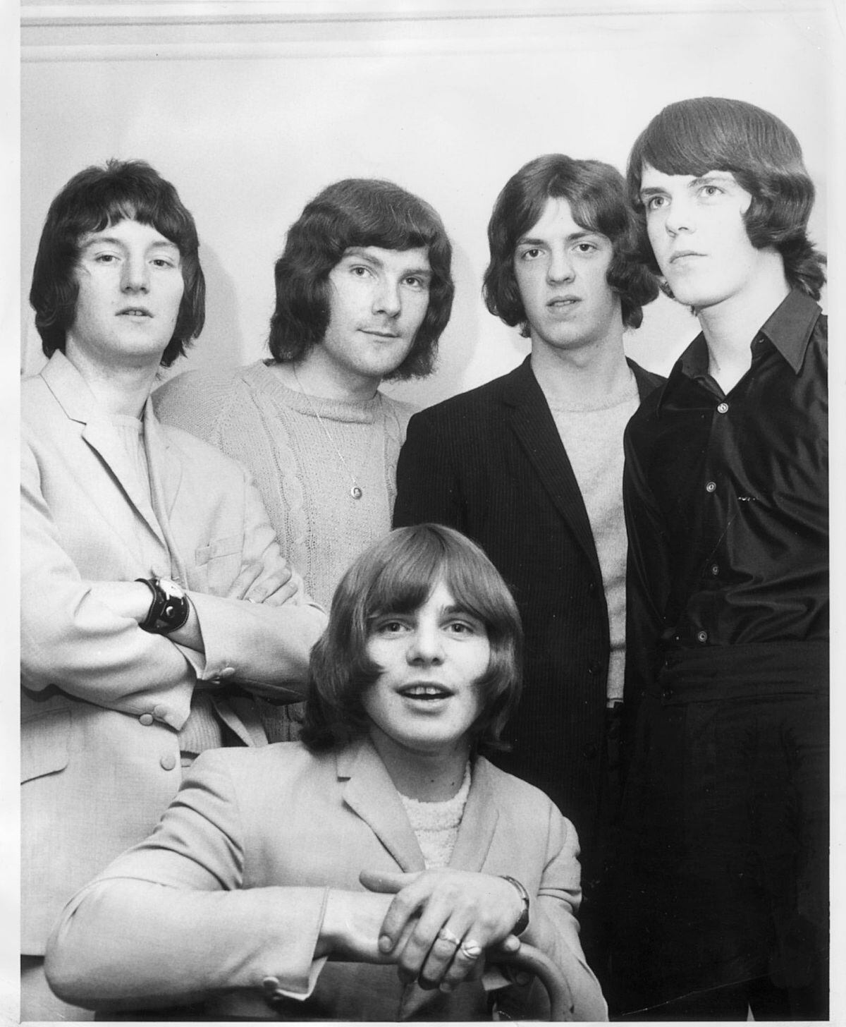 Fluff with, from back left, Mick Skinner, Chris Wallace, Alan Millington, Dave Archer and front, Gerry Ward.