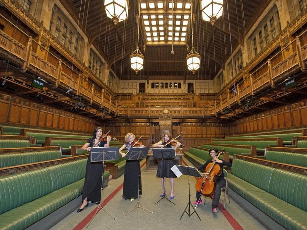 String quartet the Statutory Instruments playing in the Commons chamber
