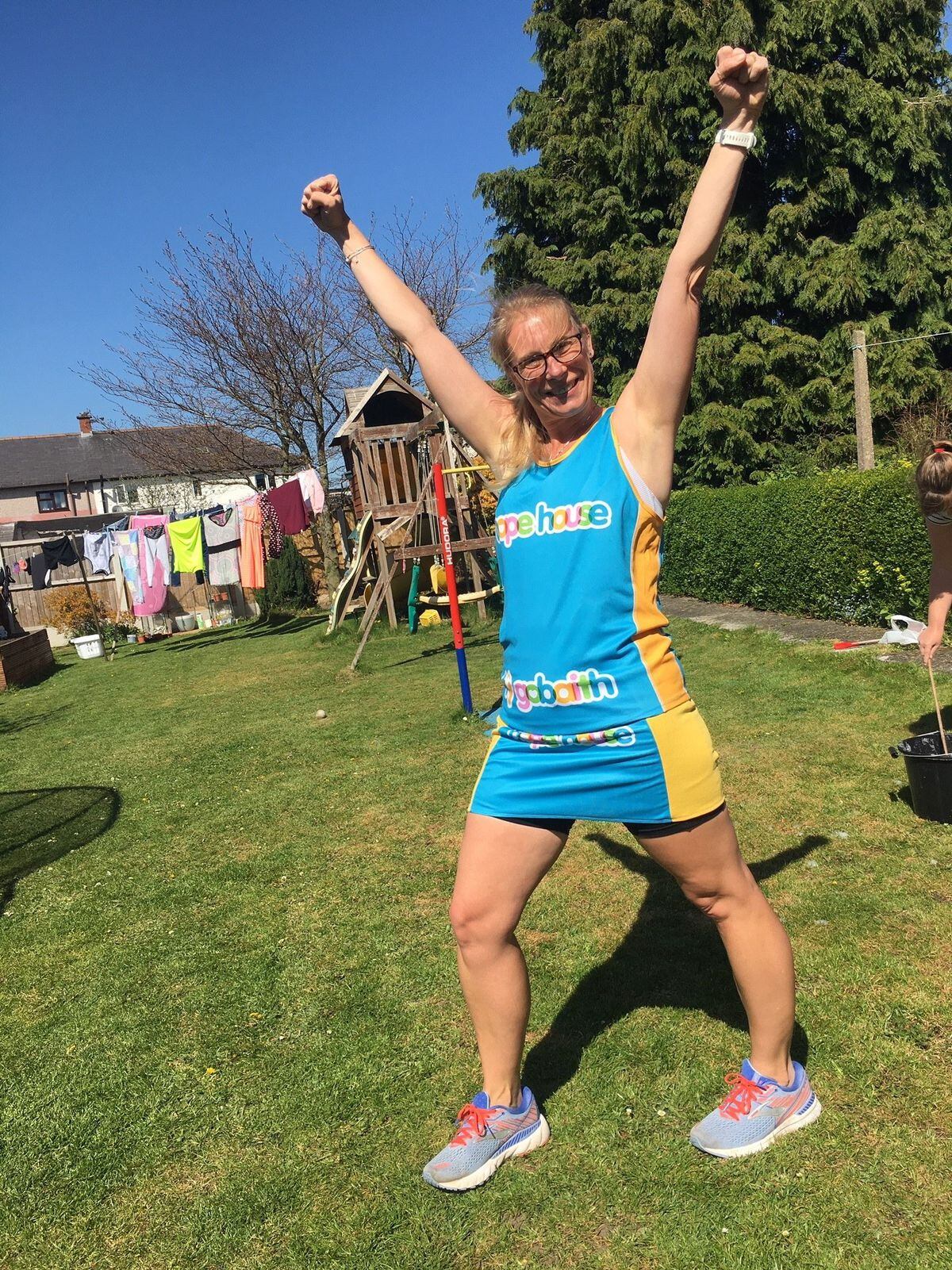 Vicki Evans will be running 2.6 miles around her garden to aid Hope House