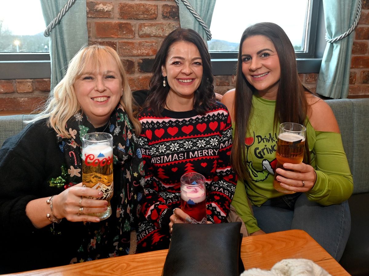 Sharon Earle, Lynsey Evans and Leah Spence at the Wrekin View pub, Dawley Bank, which has recently reopened.