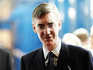 Business Secretary Jacob Rees-Mogg arrives for the Conservative Party annual conference at the International Convention Centre in Birmingham