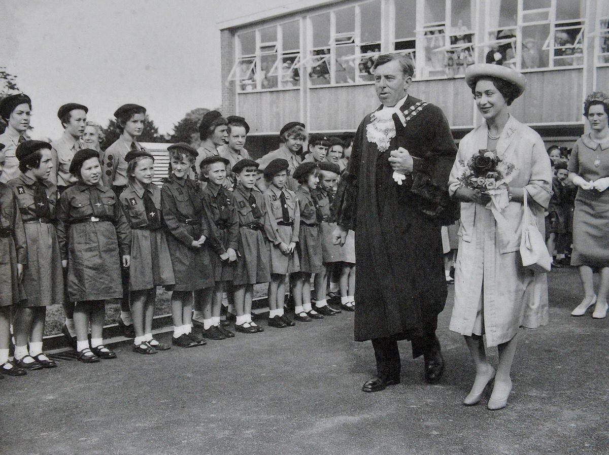 Princess Margaret visiting the school on June 30, 1959