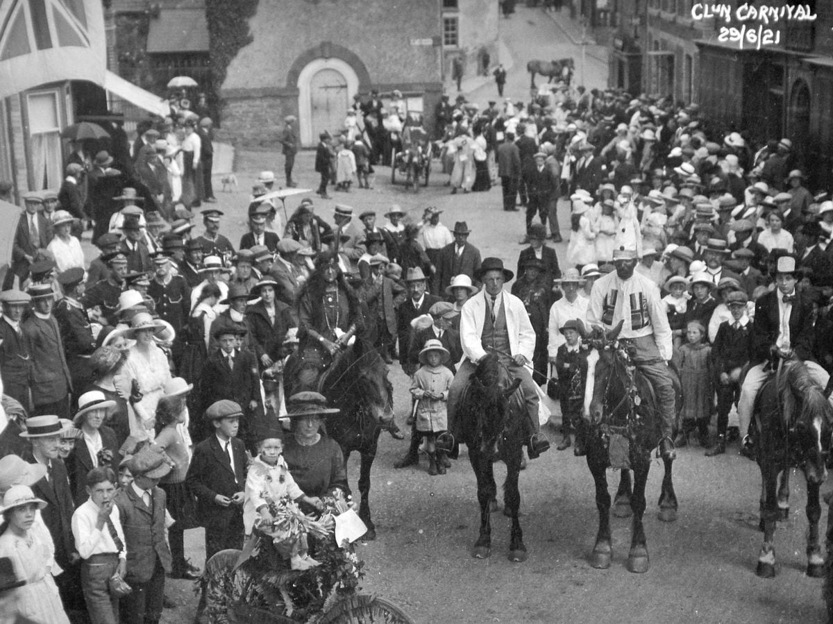 Clun Carnival, 1921, from the collection of Bridgnorth postcard collector Ray Farlow