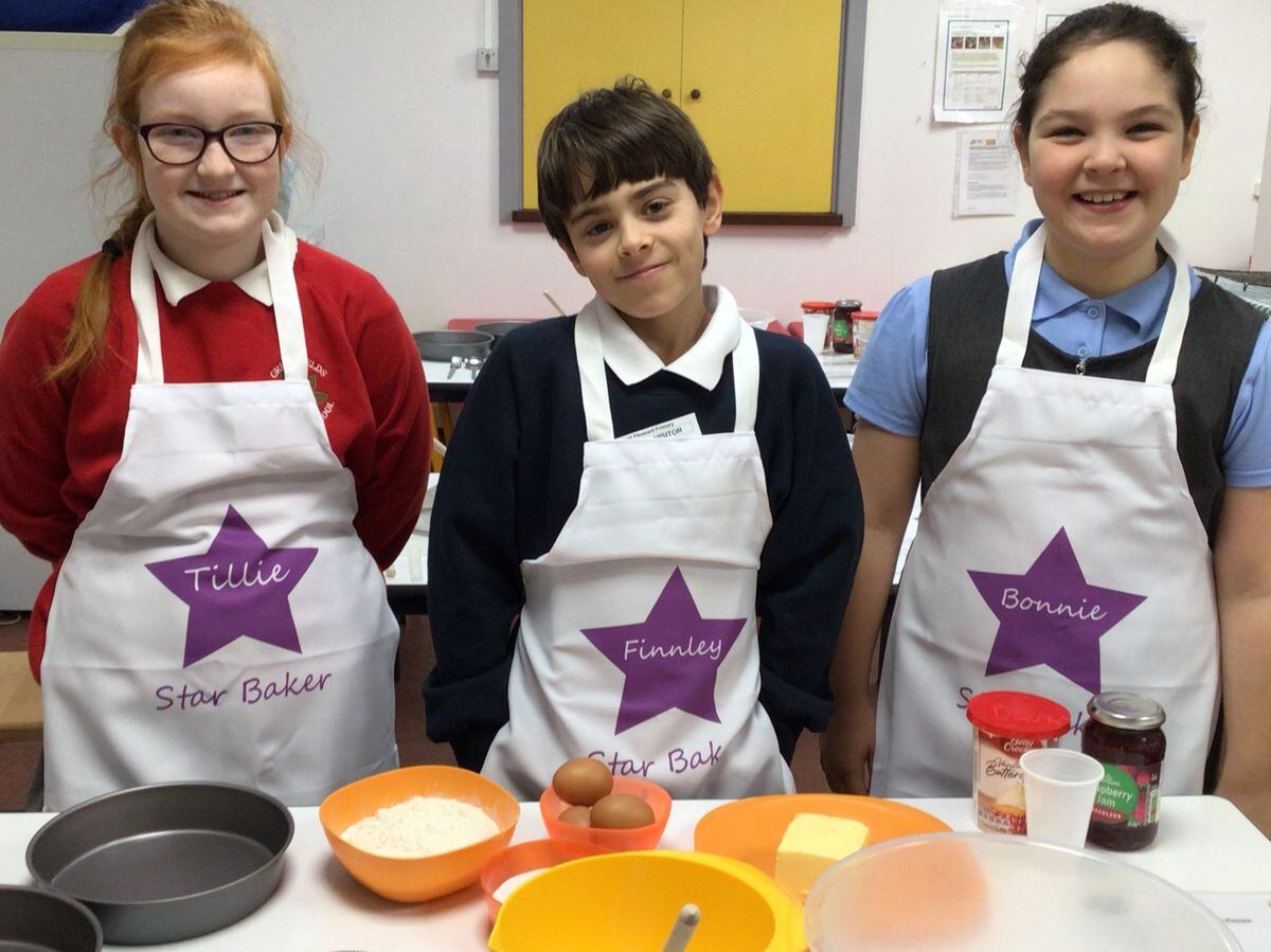 Pupils at Severn Bridges Multi Academy Trust who took part in a 'Bake Off' style competition