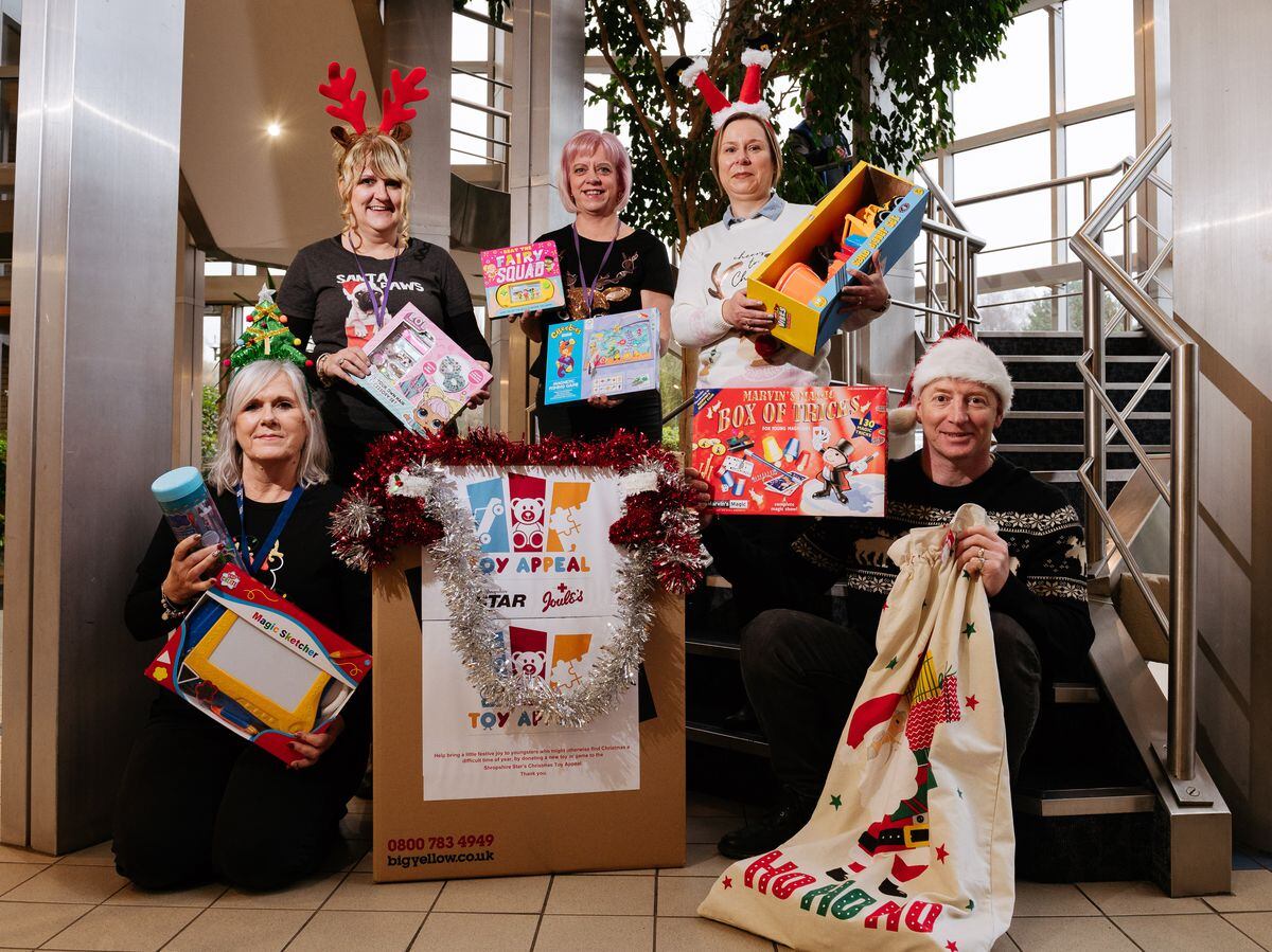 Shropshire Star staff get behind the toy appeal at our offices in Telford