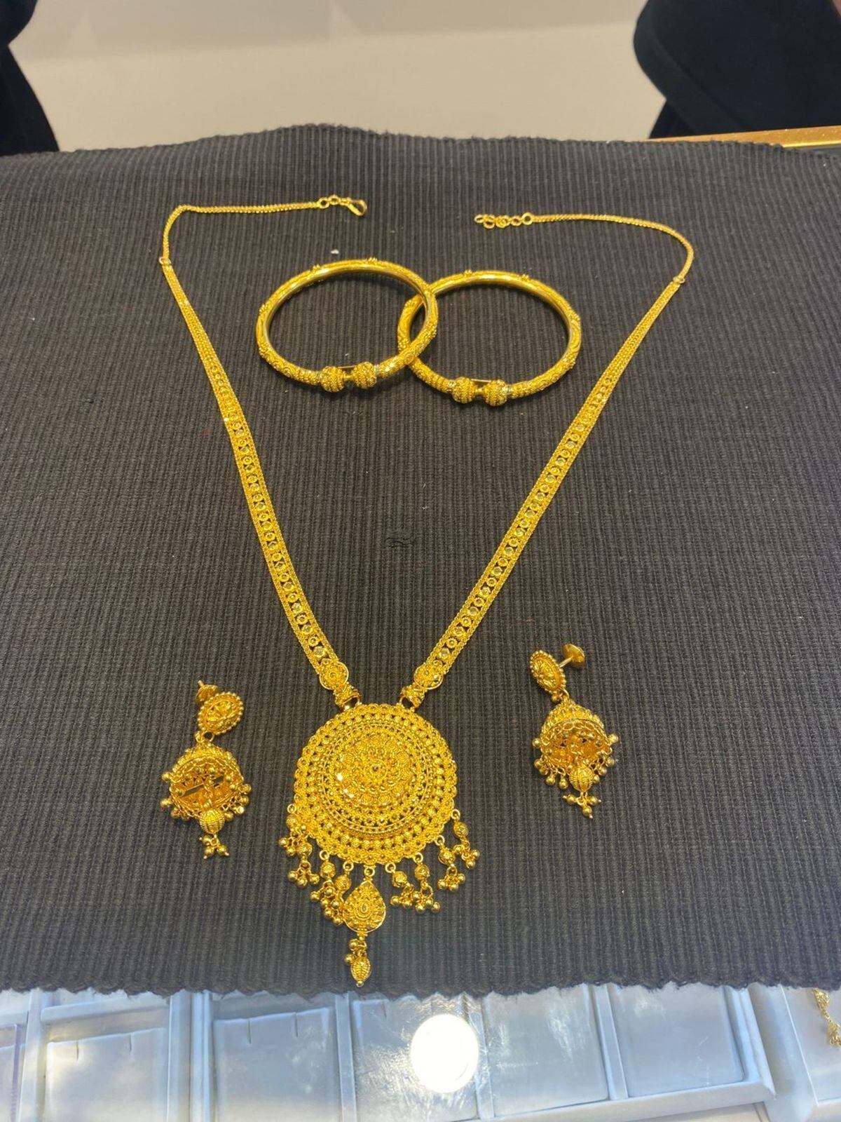 Some of the gold jewellery stolen last week 