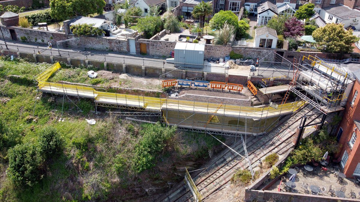 New scaffolding has gone up at Bridgnorth Cliff Railway as new repairs set to begin