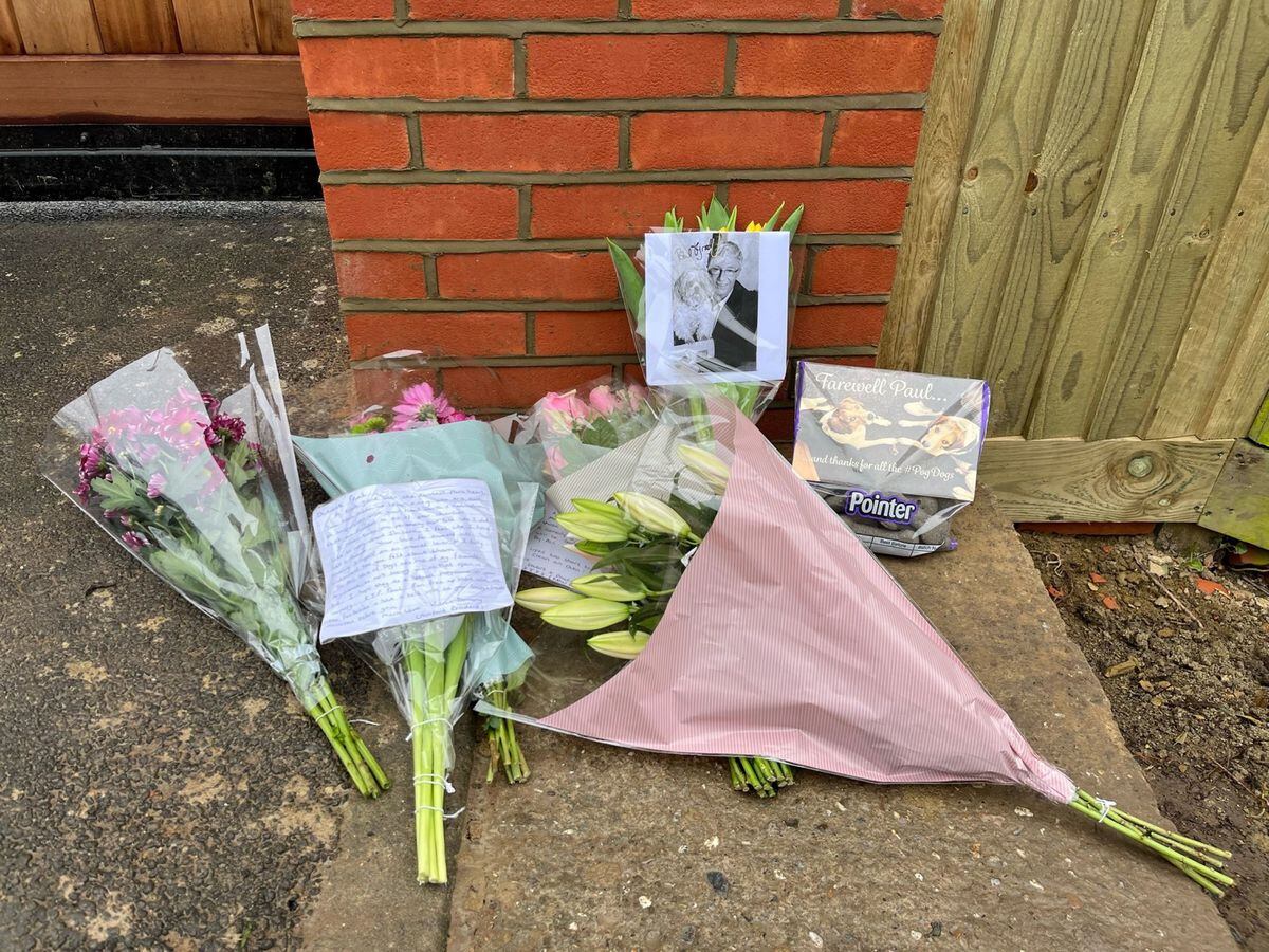 Flowers and messages left at the Kent home of TV presenter and comedian Paul OâGrady (Harry Stedman/PA)
