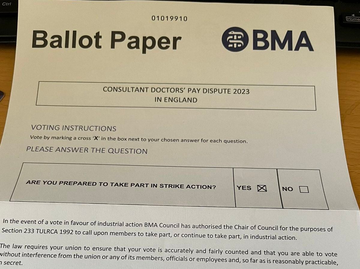 The ballot paper included in the tweet from county surgeon Mark Cheetham.
