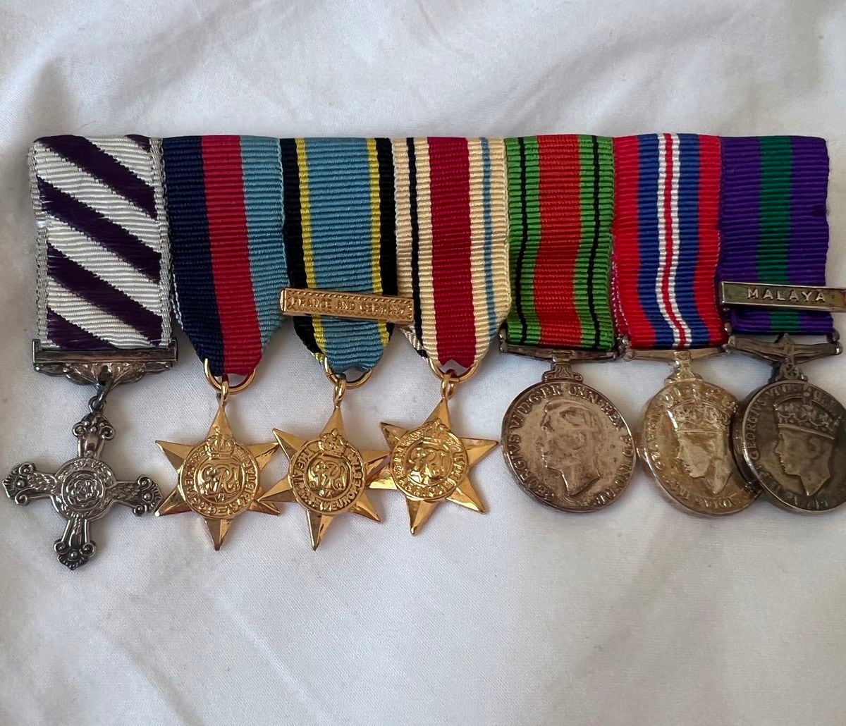 These miniatures of Peter's medals are cherished possessions for granddaughter Jessica.