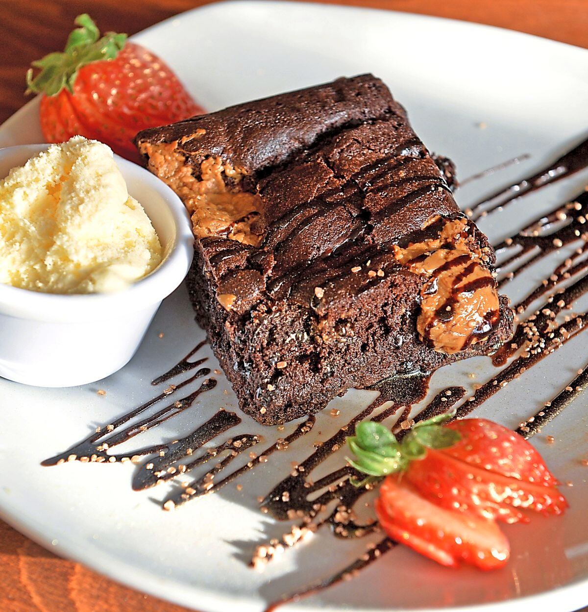 Peanut butter and chocolate brownie