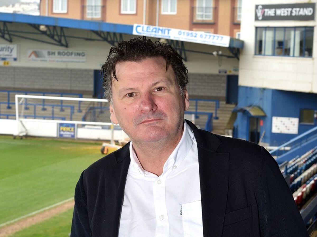 Walter Gleeson, co-founder of Music Magpie, at AFC Telford United FC where he is now a shareholder.