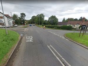 The crash happened at the junction of the A458 and Six Ashes Road. Photo: Google
