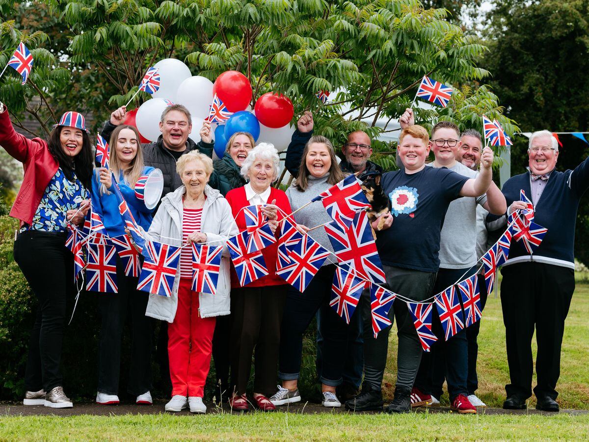 Residents of Kingston Drive in Shrewsbury were not to be put off by the weather, hosting their own Jubilee party.